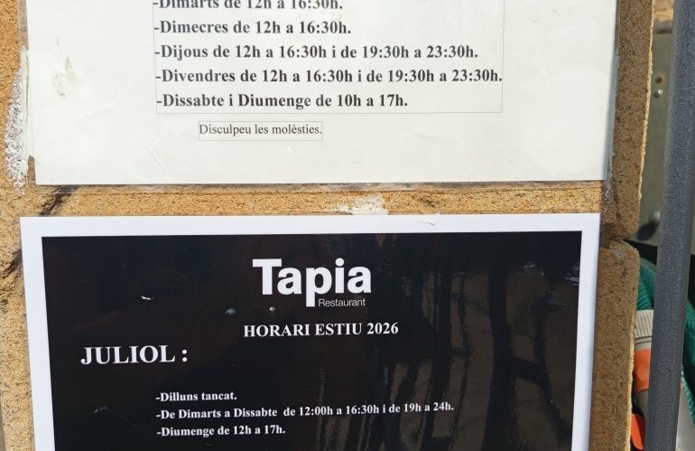 Horari d’estiu